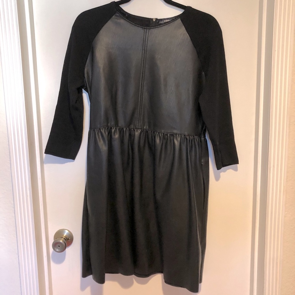 Zara faux leather dress